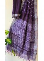 Cotton  Purple Daily Wear Printed Saree